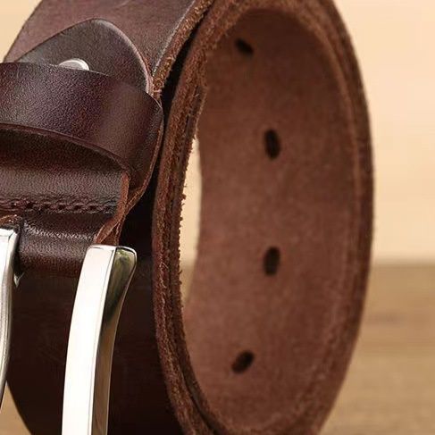 メンズベルト牛革ピンバックルメンズベルト