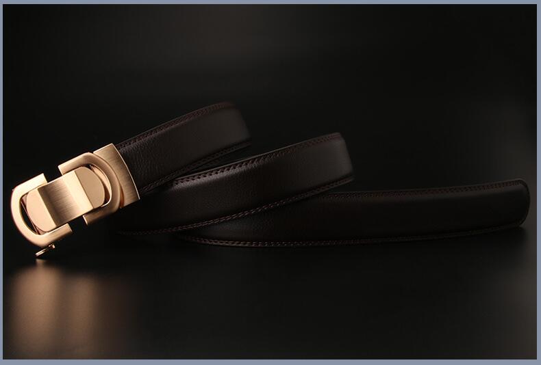 メンズベルト 紳士用本革ベルト 自動留金具付き 大きいサイズ対応