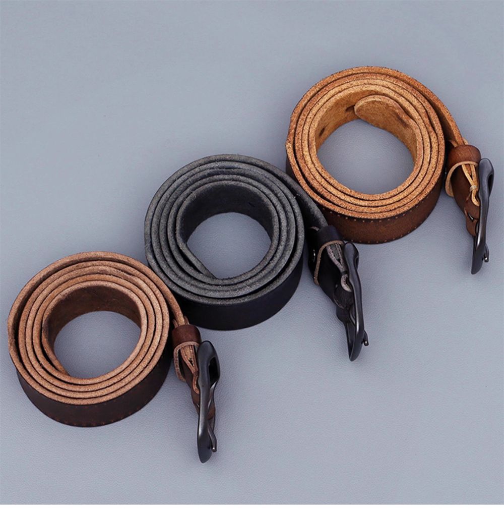 メンズベルト 本革スエード調マットバックル仕様メンズベルト