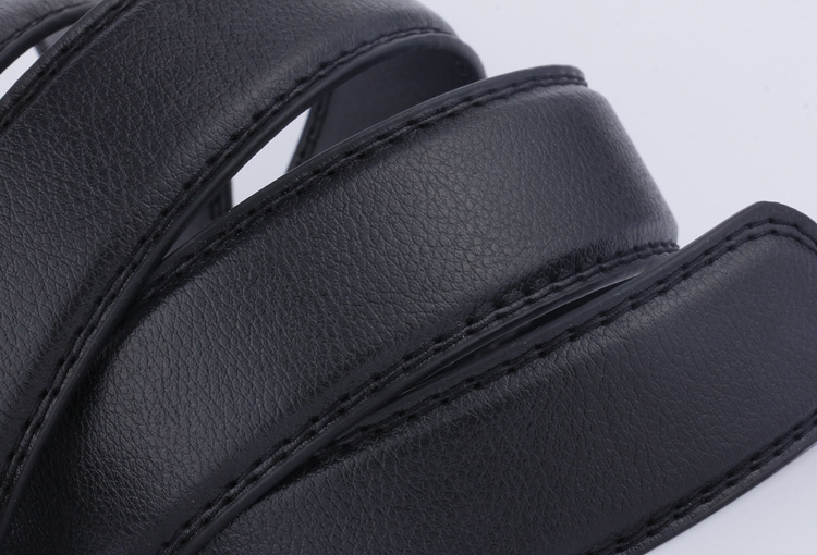 メンズベルト 幾何学模様バックル本革自動式紳士ベルト