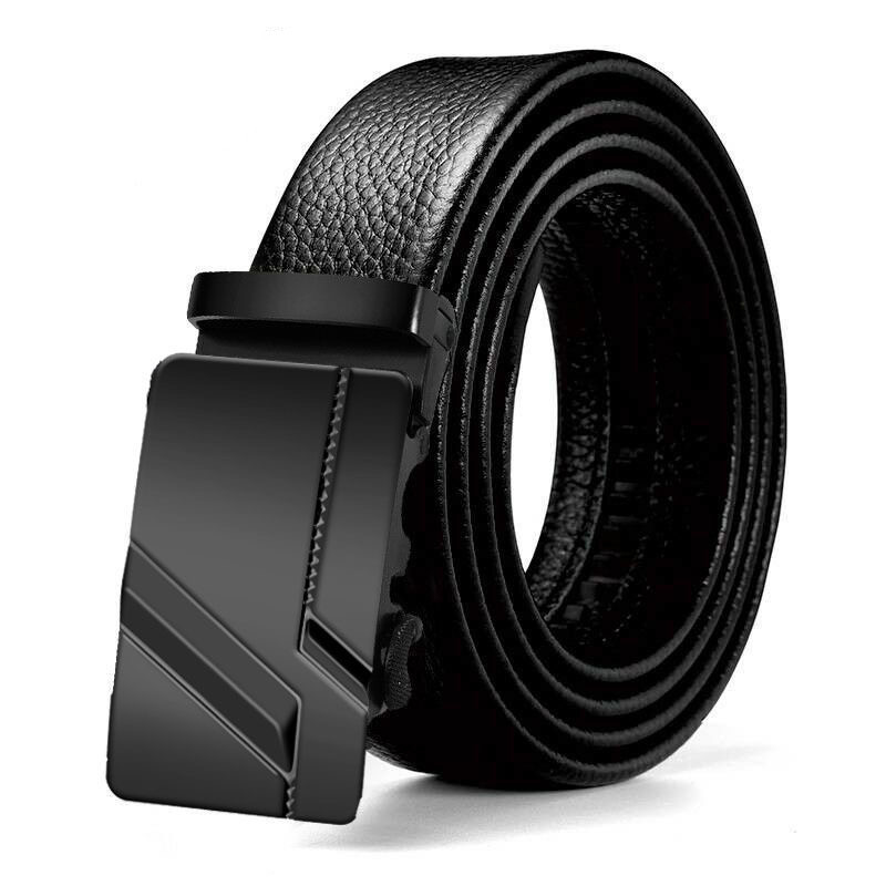 メンズベルト 型押し本革自動式バックル紳士用ベルト