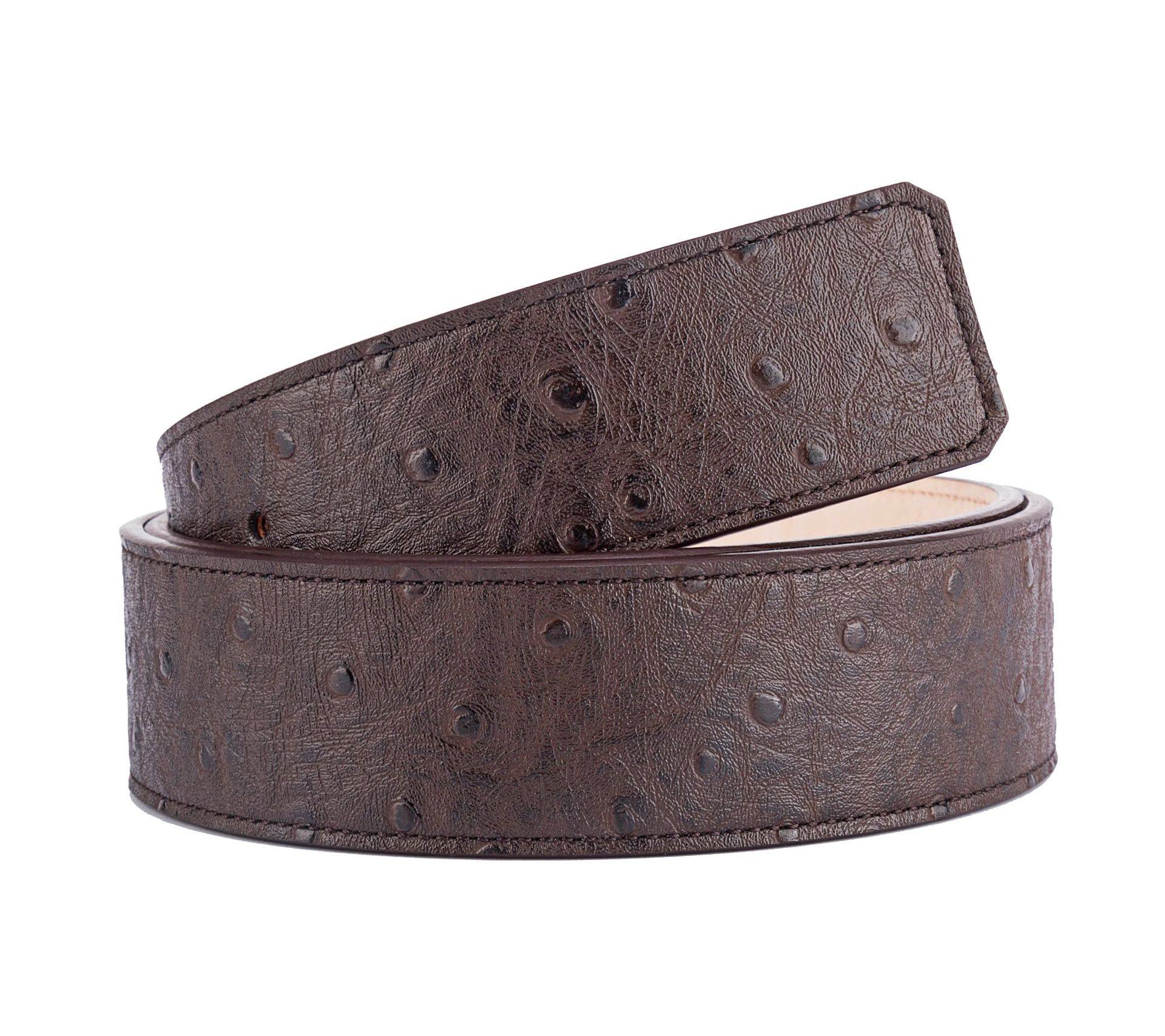 メンズベルト 型押しドット柄本革メンズベルト帯単品