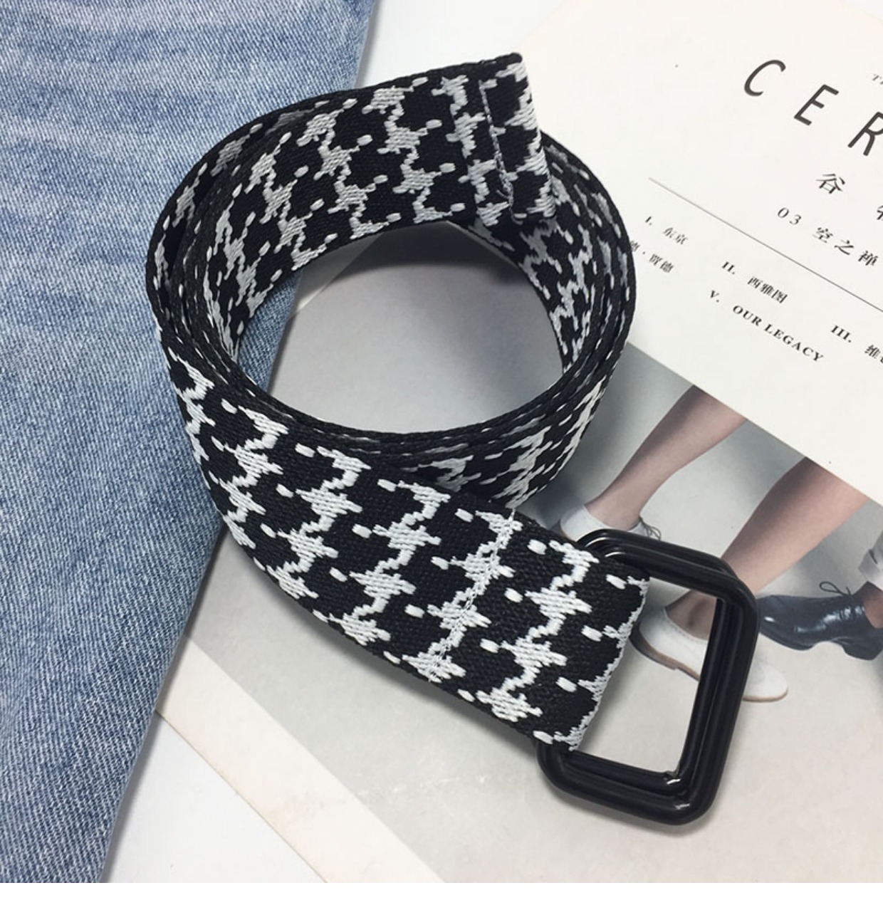ベルトメンズ メッシュ 千鳥格子メッシュベルト