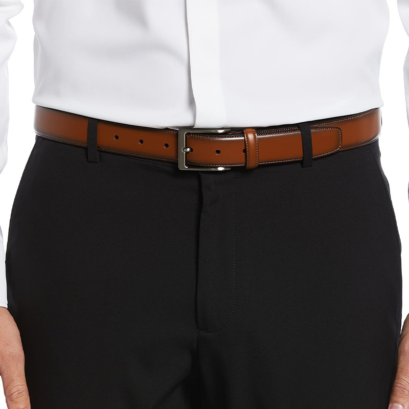メンズベルト 本革仕立て上質縫製メンズドレスベルト