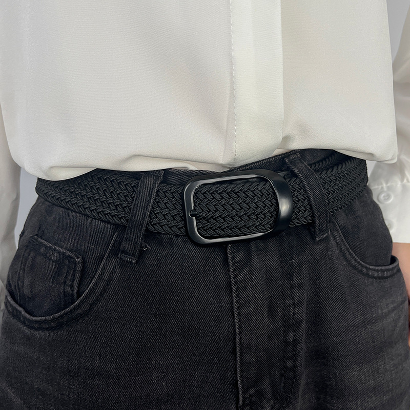 メンズベルト 編み込み細部仕上げ紳士用メッシュベルト