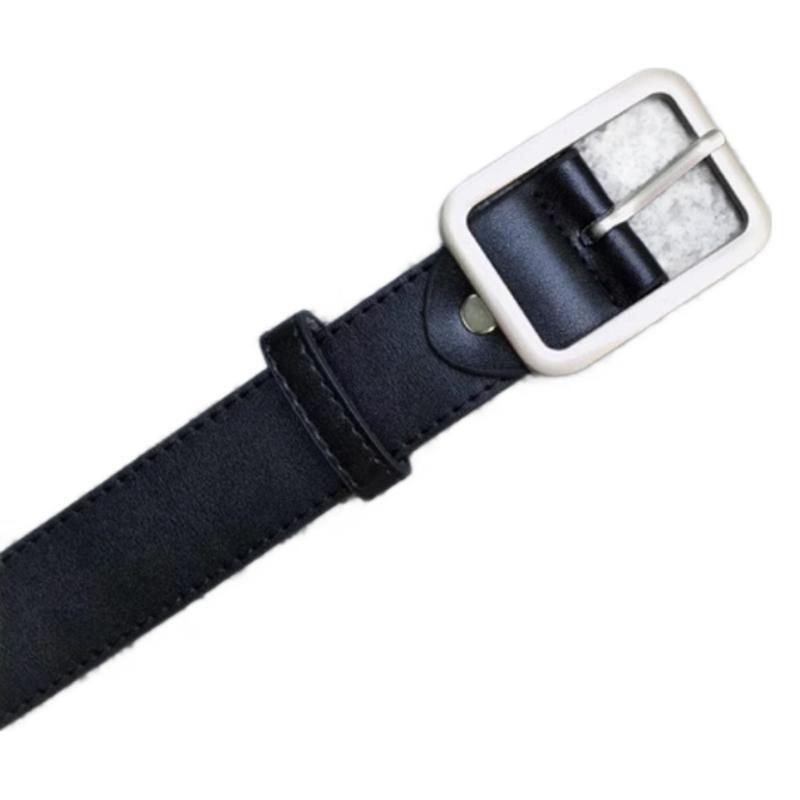 メンズベルト 本格牛革シンプル角型金具メンズベルト