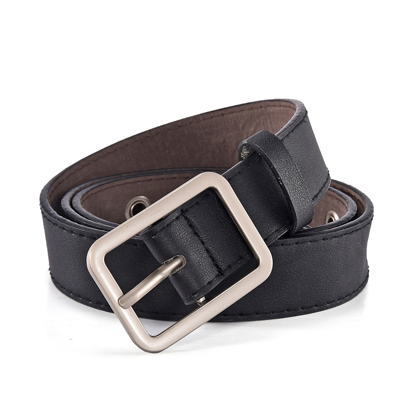 メンズベルト 本革角型バックル紳士用ベルト