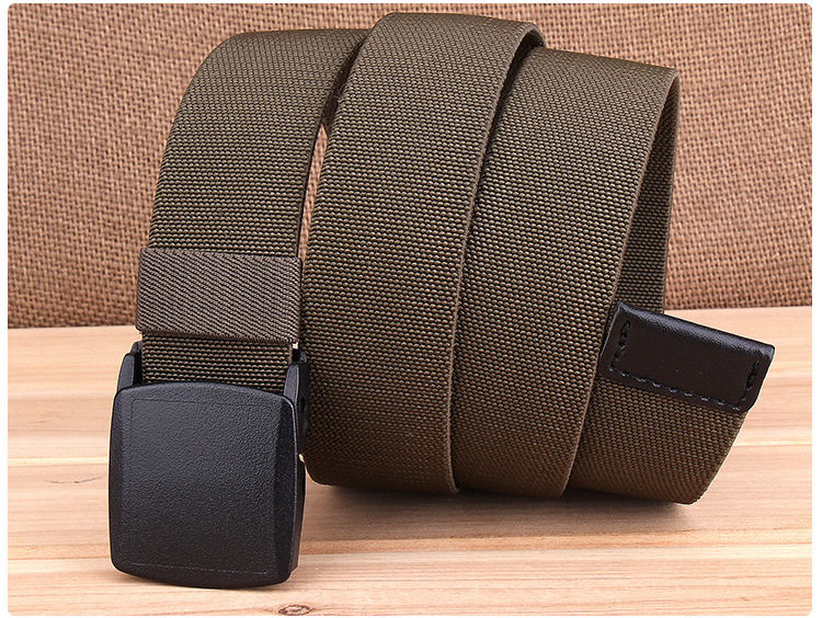 メンズベルト ナイロン編み込みメッシュベルト自動バックル仕様