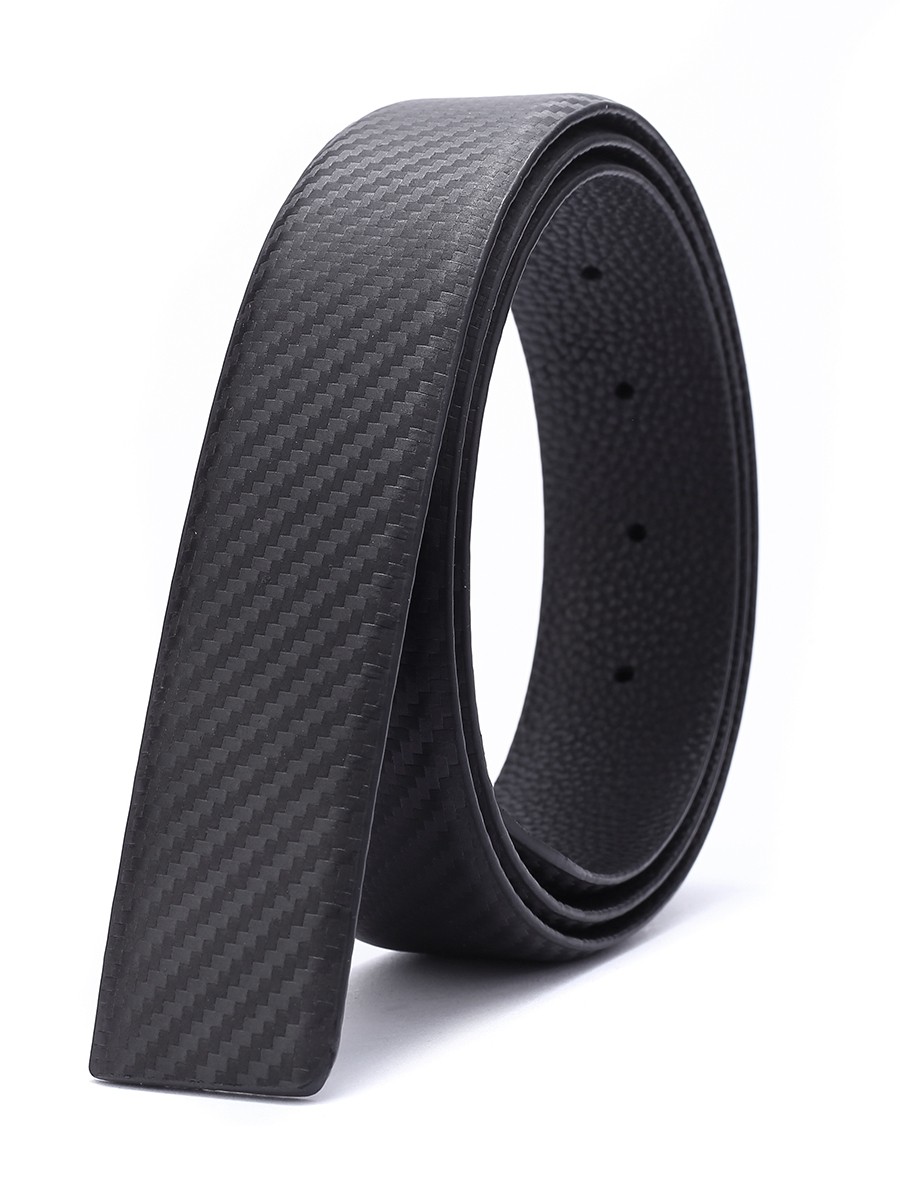 メンズベルト 編み込み型押し革ベルト帯単品