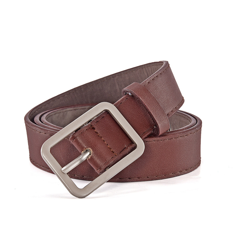 メンズベルト 本革角型バックル紳士用ベルト