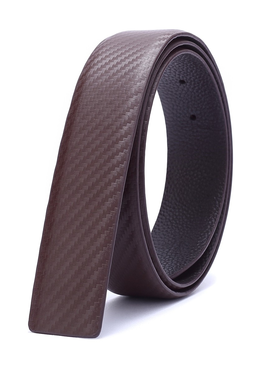 メンズベルト 編み込み型押し革ベルト帯単品