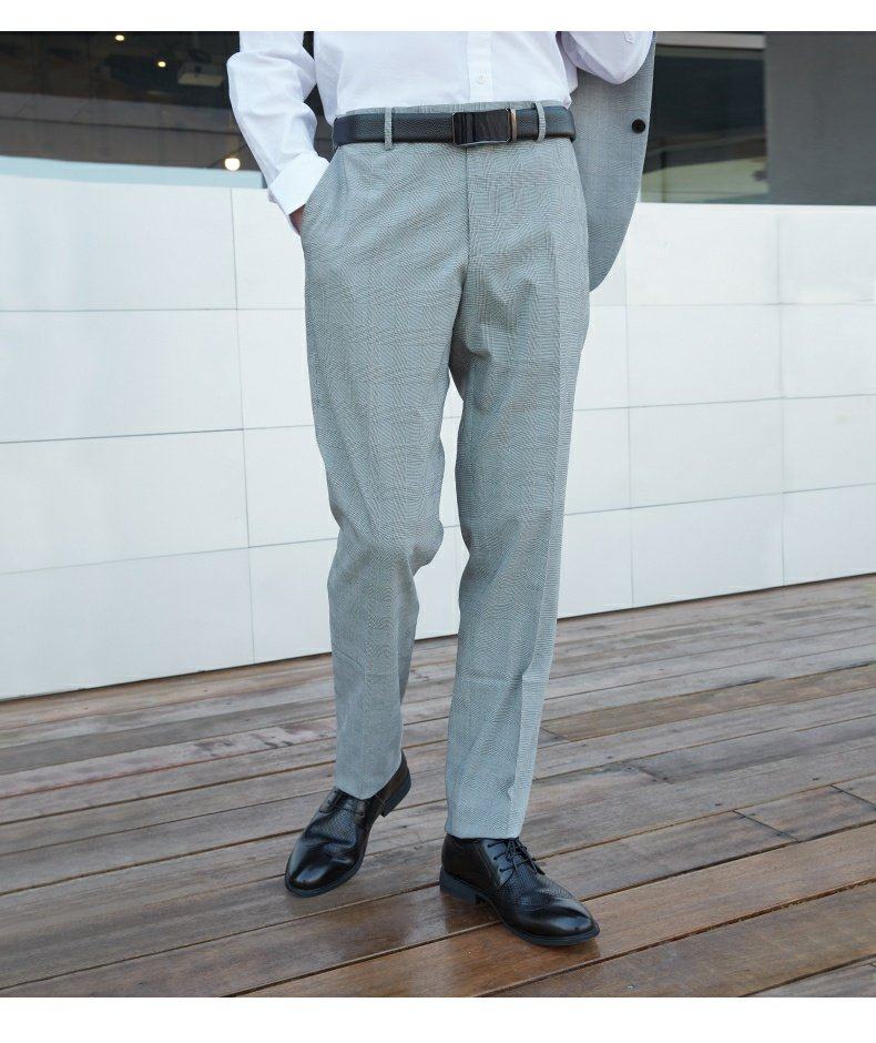 メンズベルト 本革型押しスライドバックル付きビジネスベルト