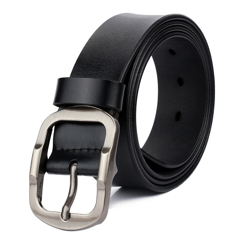 メンズベルト 本革シンプルピンバックルメンズベルト