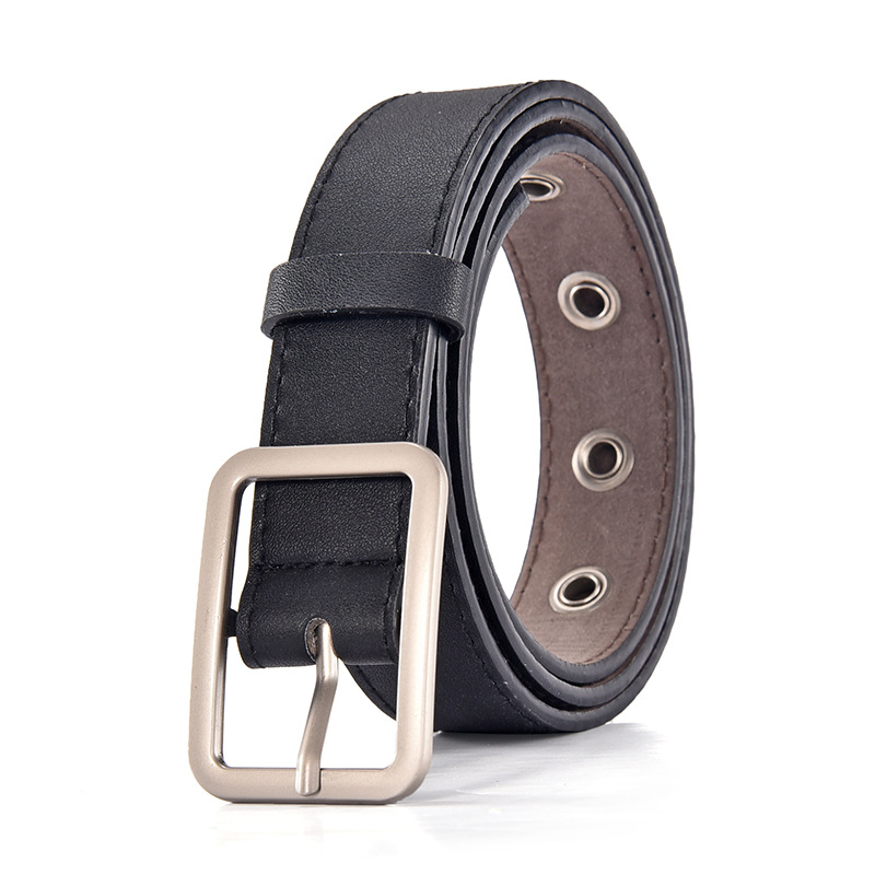 メンズベルト 本革角型バックル紳士用ベルト