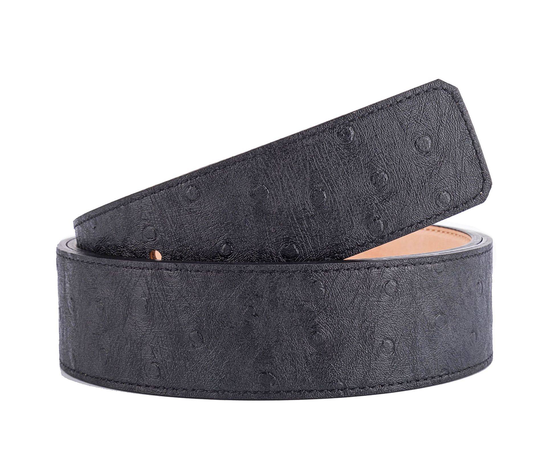 メンズベルト 型押しドット柄本革メンズベルト帯単品