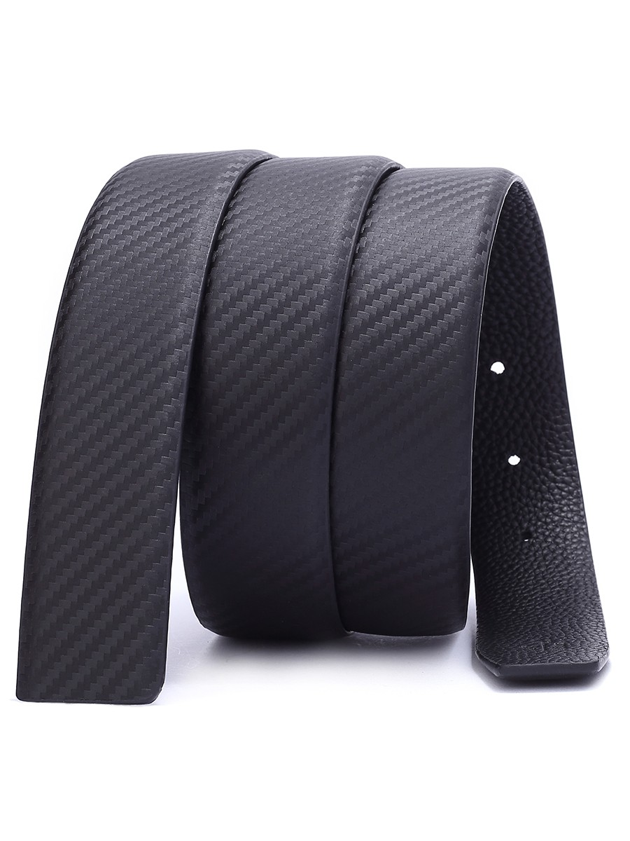 メンズベルト 編み込み型押し革ベルト帯単品