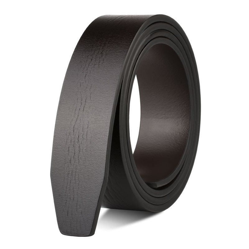 メンズベルト 本革仕立て頭文字型バックル紳士用ベルト