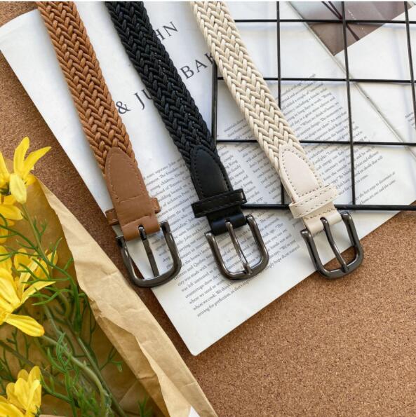 メンズベルト メッシュ編み込みベルト おしゃれ細身帯