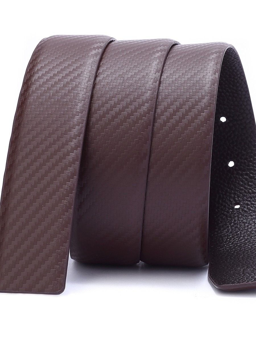 メンズベルト 編み込み型押し革ベルト帯単品