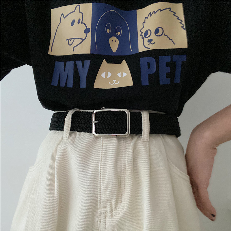 ベルトメンズ  メッシュ シンプル編み込み