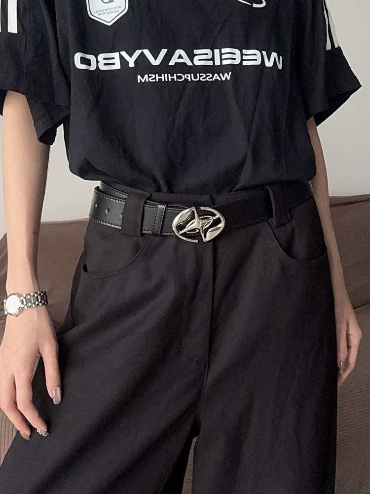 ベルトメンズ 革 星形バックル上質本革ベルト