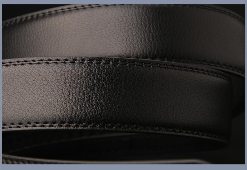 メンズベルト 紳士用本革ベルト 自動留金具付き 大きいサイズ対応