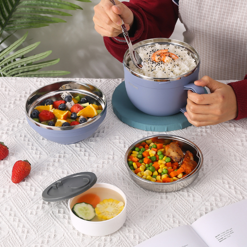 持ち手付き保温2段弁当箱