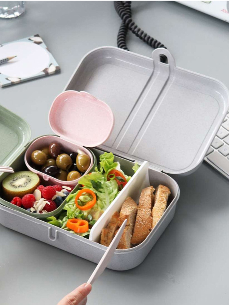 多段式仕切り付きスリム弁当箱