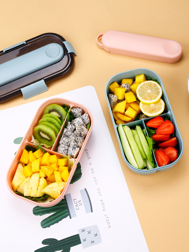 多層仕切り付き密封スリム弁当箱