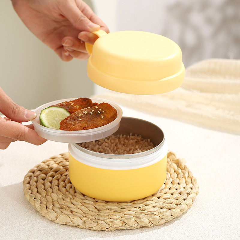 持ち手付き丸型レンジ対応弁当箱