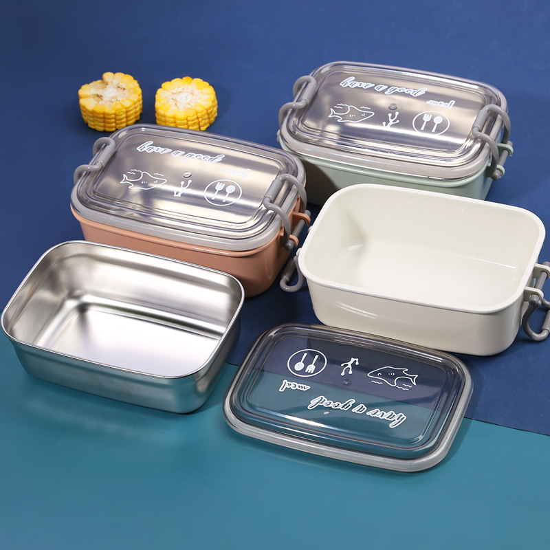 ステンレス製保温密閉スリム弁当箱