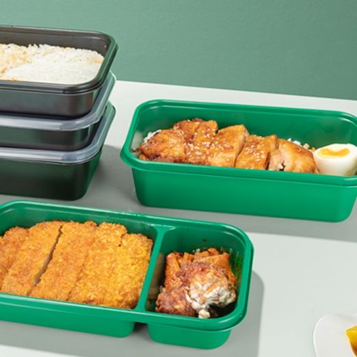 弁当箱 三段式多層仕切り付き外食用弁当箱