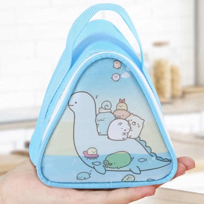弁当箱 三角型可愛いキャラクター手提げ保温弁当袋