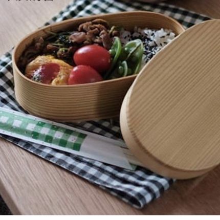 天然木製弁当箱