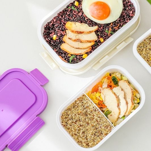 弁当箱 双層分隔密封便携饭盒