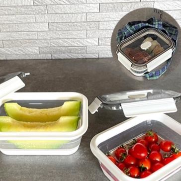 折りたたみ式レンジ対応弁当箱 シリコン保存容器