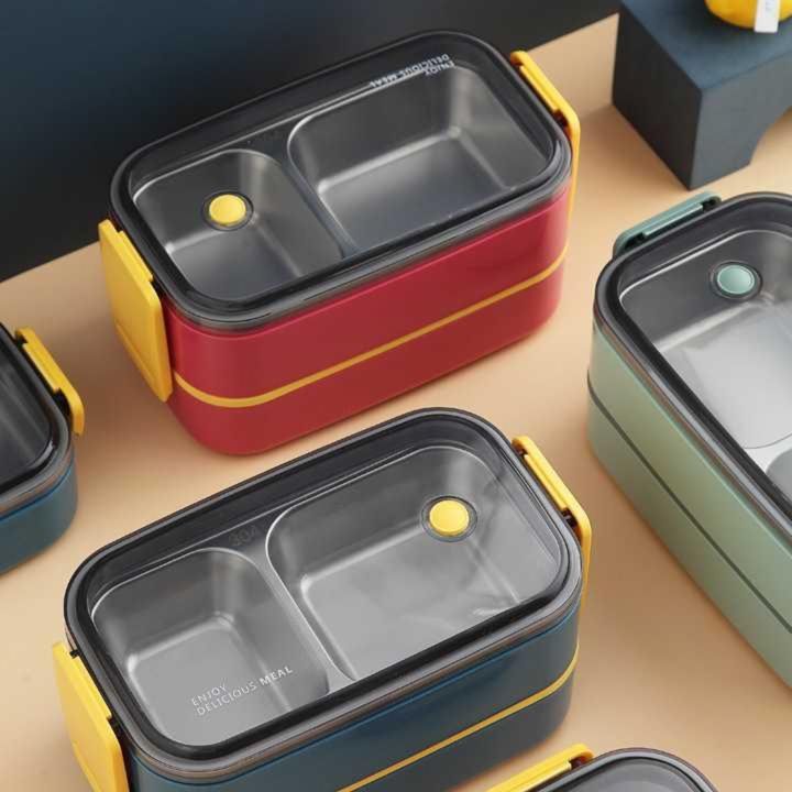 二段仕切り付き密閉型レンジ対応弁当箱
