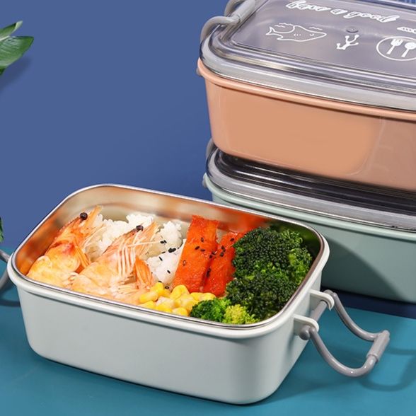ステンレス製保温密閉スリム弁当箱