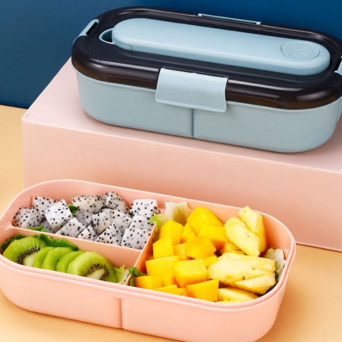 多層仕切り付き密封スリム弁当箱