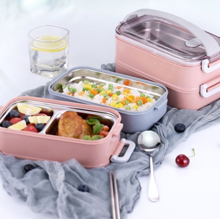 二段式ステンレス製保温弁当箱