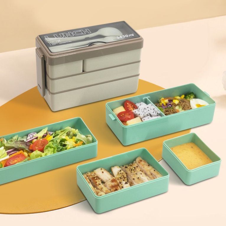 三段重ね縦型弁当箱