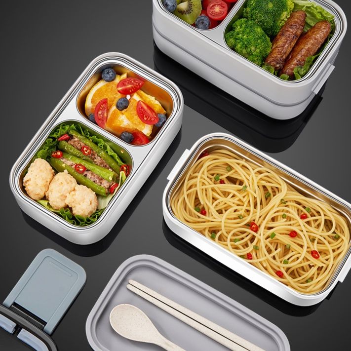 多層式ステンレス保温弁当箱セット