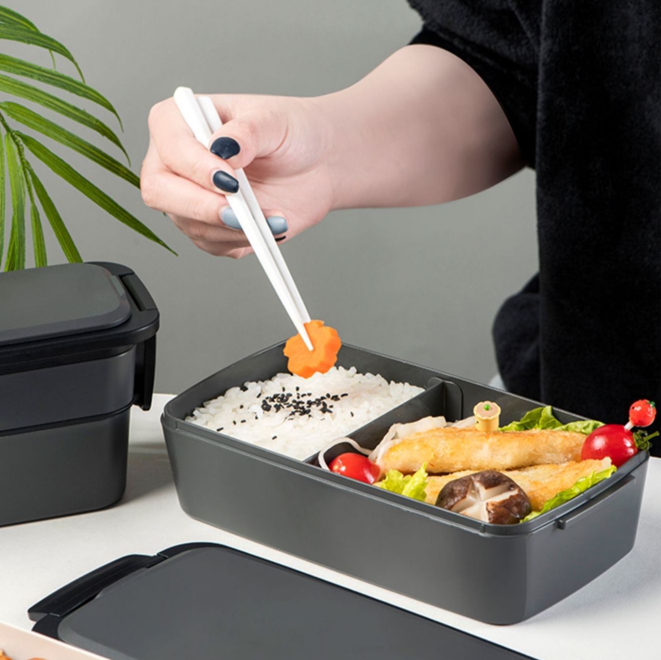 レンジ温め対応仕切り付き弁当箱