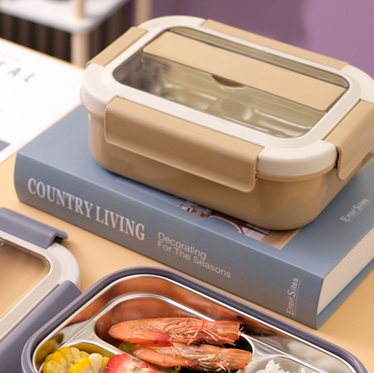 仕切り付きコンパクト携帯弁当箱