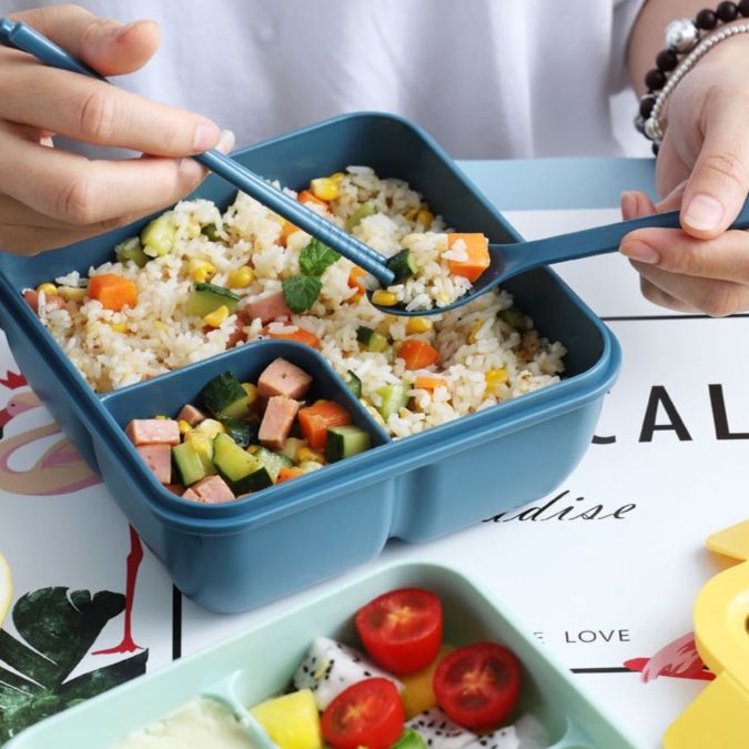 仕切り付きスリム弁当箱セット