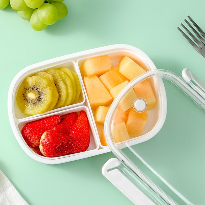 密封式仕切り付きコンパクト保存容器