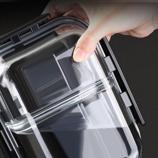 ガラス仕切り付き携帯弁当箱