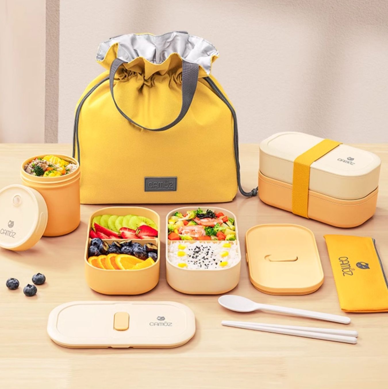 電子レンジ対応２段式お弁当箱