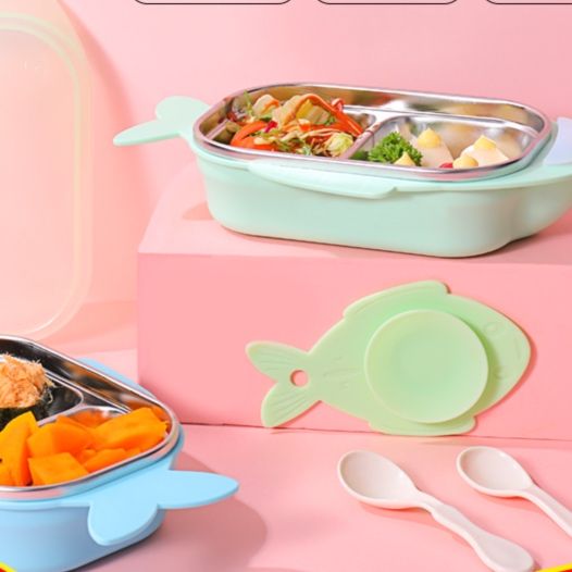 魚型取っ手付き保温弁当箱