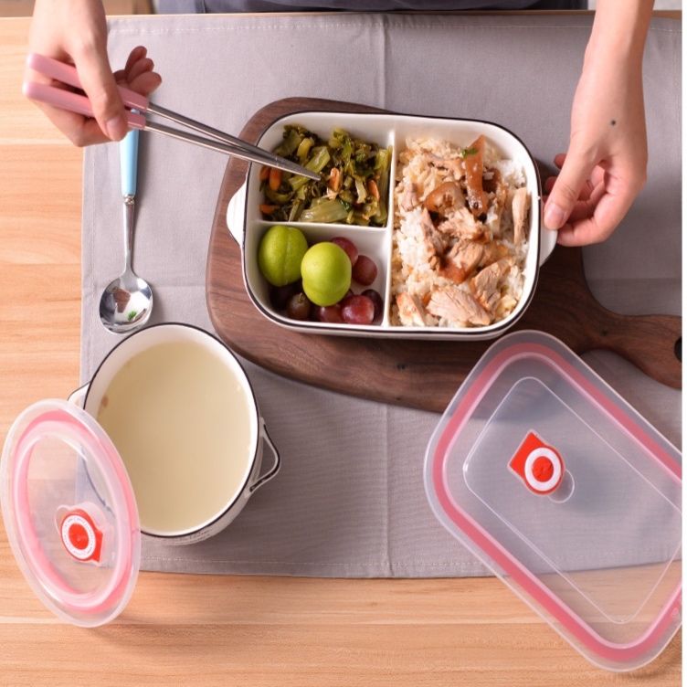 仕切り付き持ち運び便利弁当箱